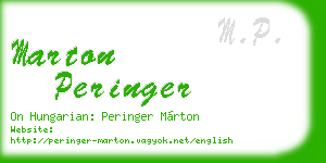 marton peringer business card